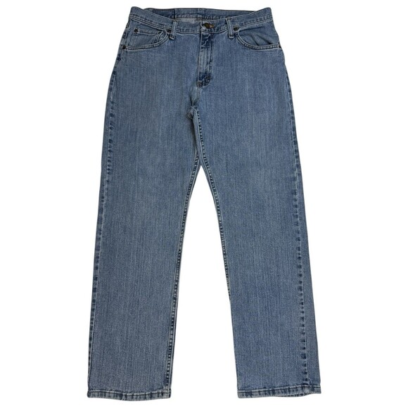 Wrangler Men’s Light Wash Denim Jeans Straight Leg Size 31x30 Western  Workwear - Picture 1 of 7